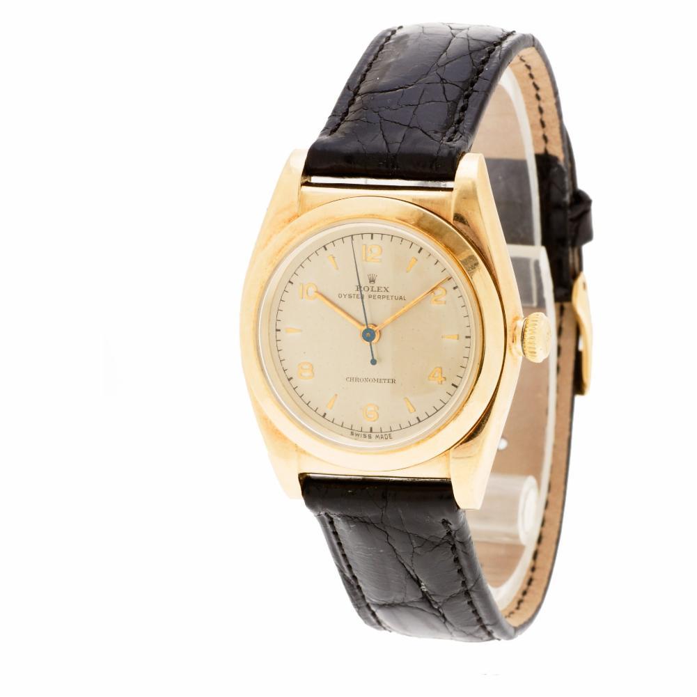 Rolex Oyster Perpetual 3131, Beige Dial, Certified and Warranty In Excellent Condition In Miami, FL