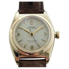 Rolex Oyster Perpetual 3131 Mens 32mm 14k Gold 1940s Vintage Automatic RA611B