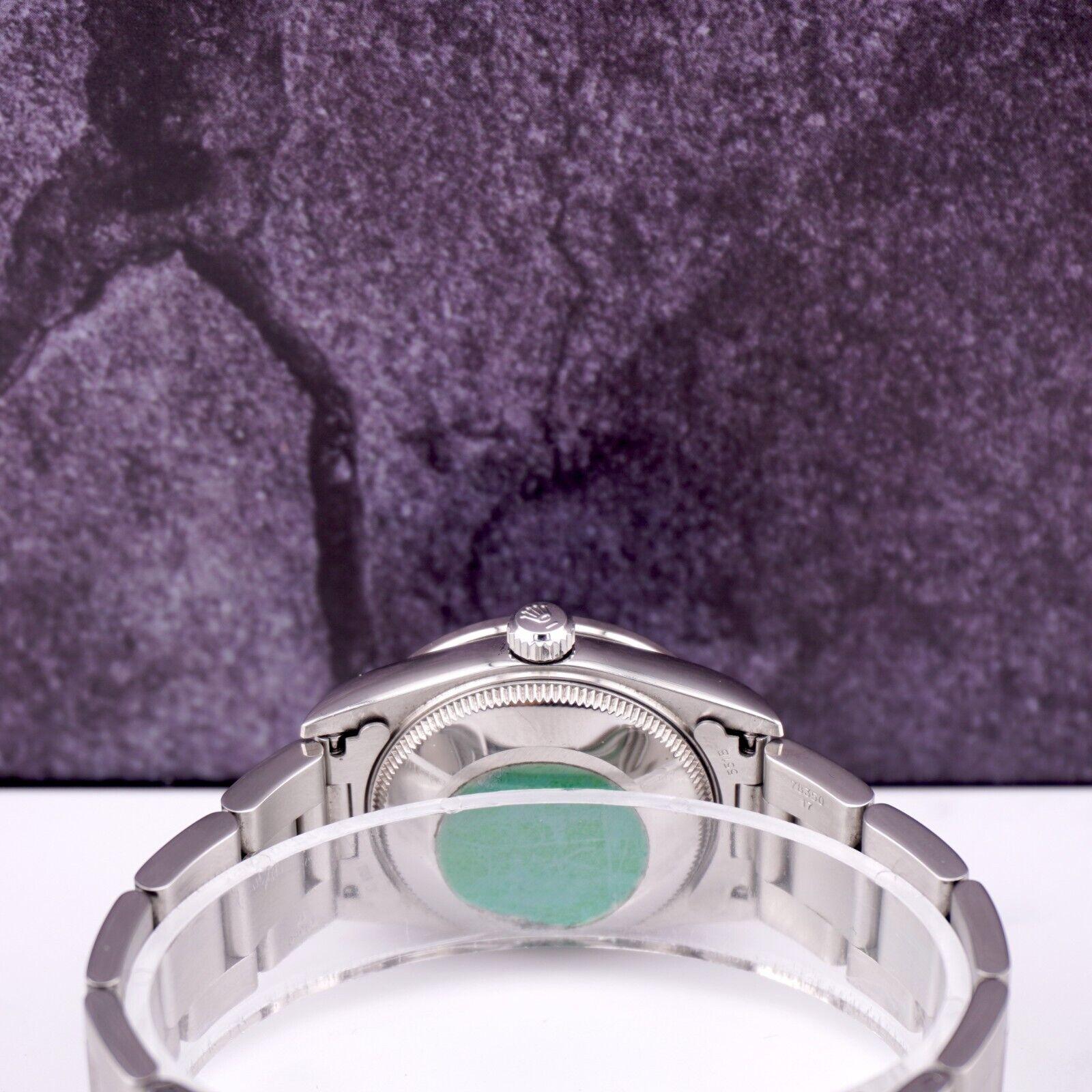 Women's Rolex Oyster Perpetual 31mm 1.75ct Diamonds ICE Blue Steel Watch Ref 77080 For Sale