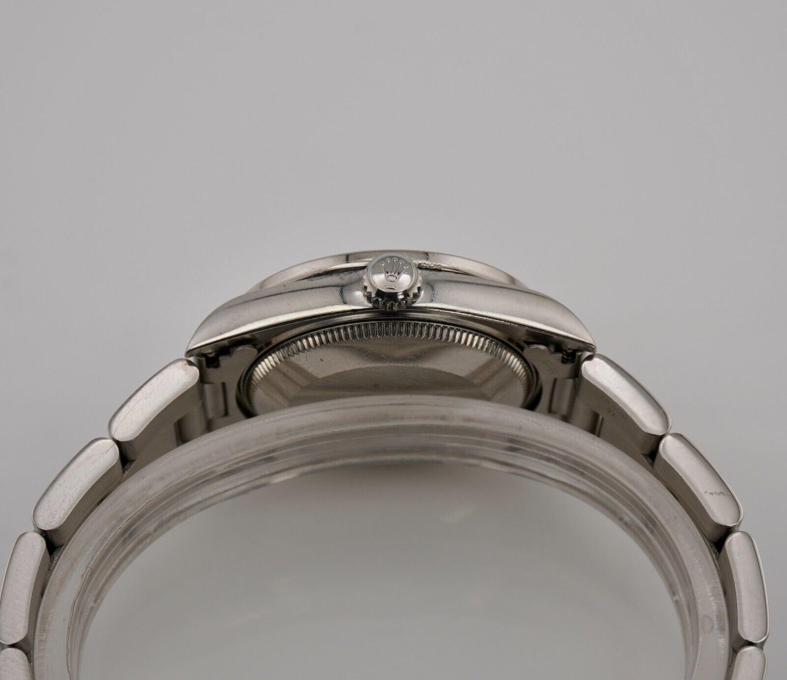 Rolex Oyster Perpetual 31mm 1ct Diamants noirs avec cadran MOP 77080 en vente 5