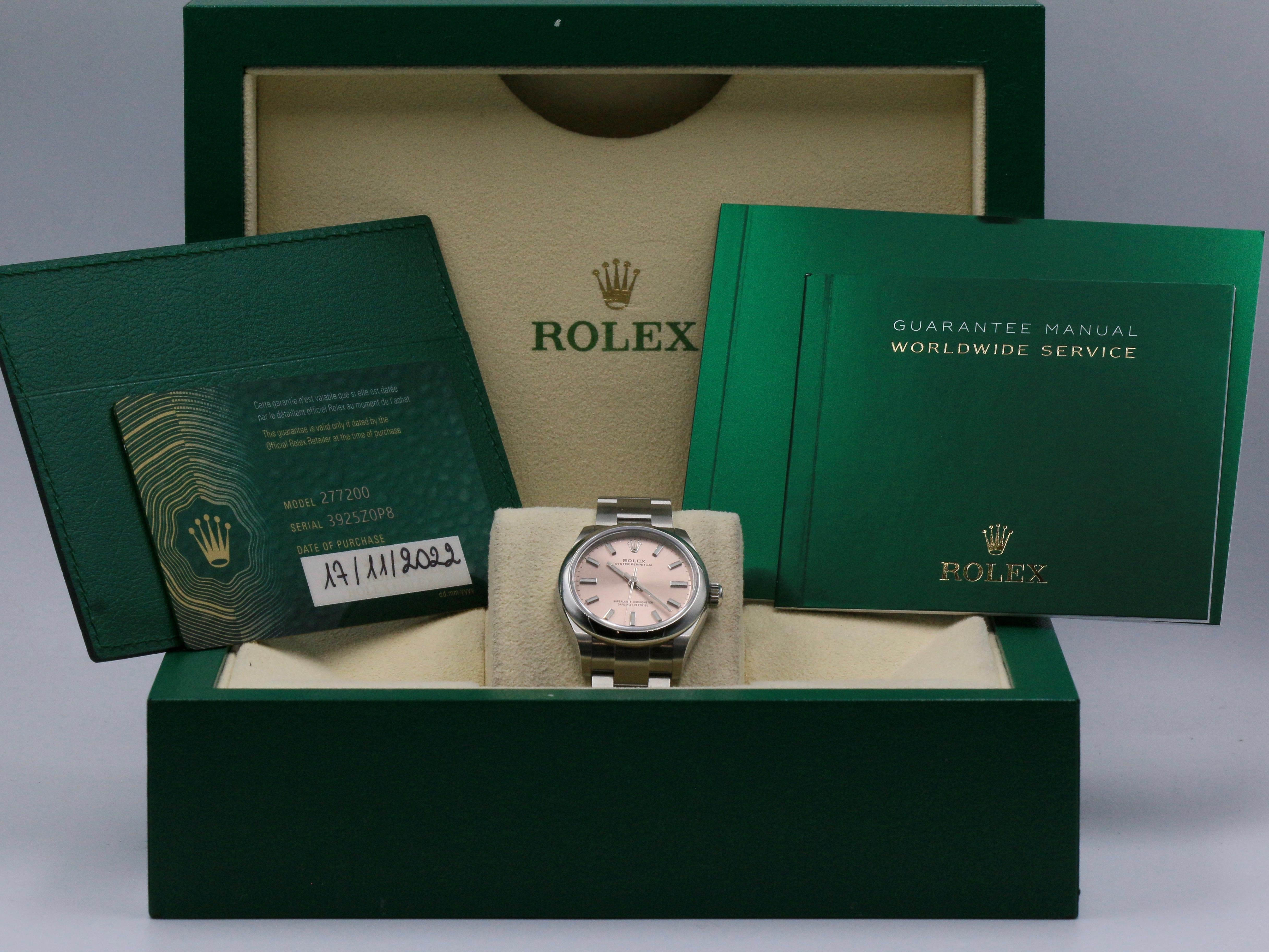 Women's Rolex Oyster Perpetual Automatic Pink Watch
