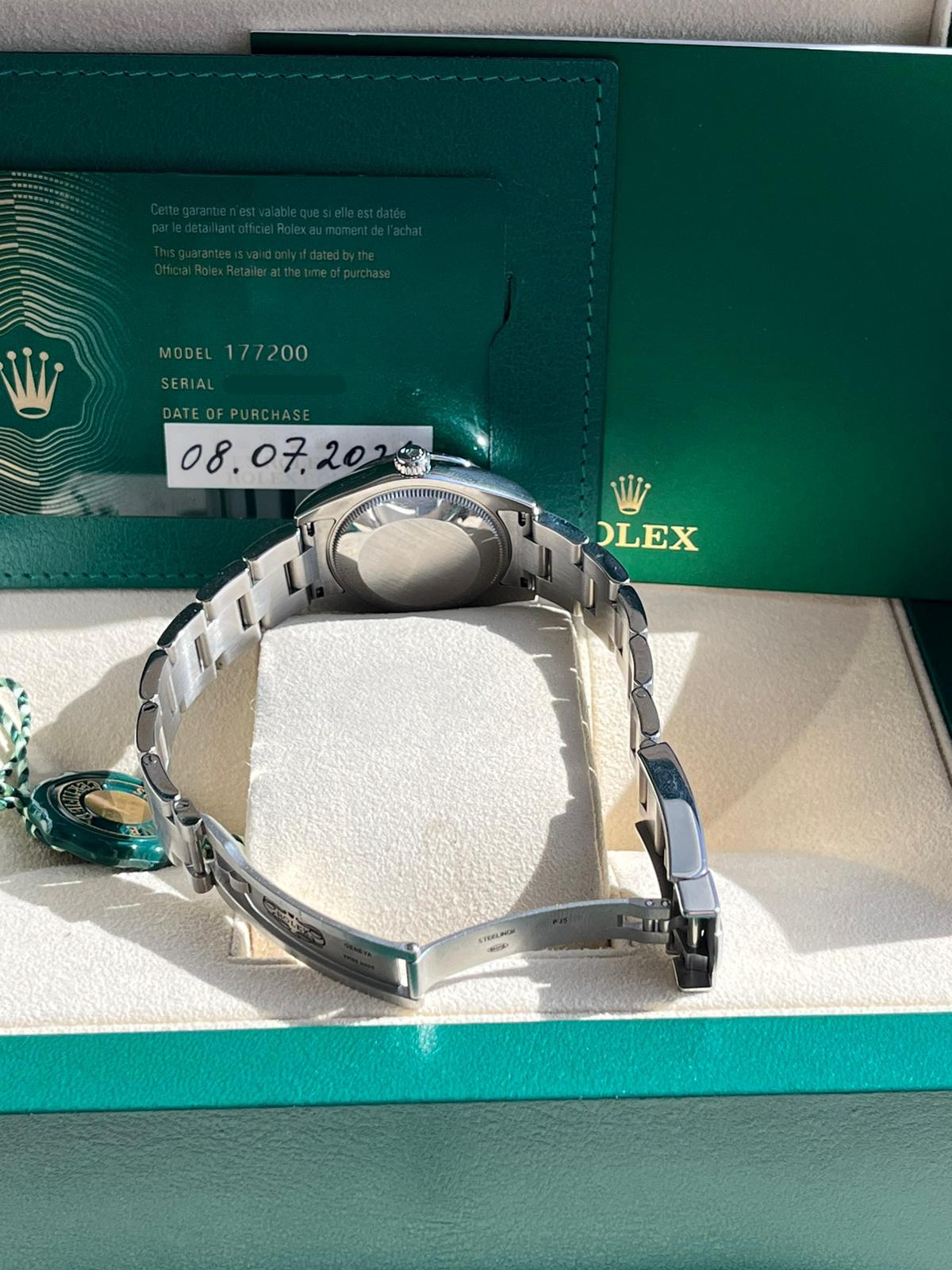 Rolex Oyster Perpetual 31mm Maxi Arabic Dial Automatic Montre pour femmes 177200 en vente 6