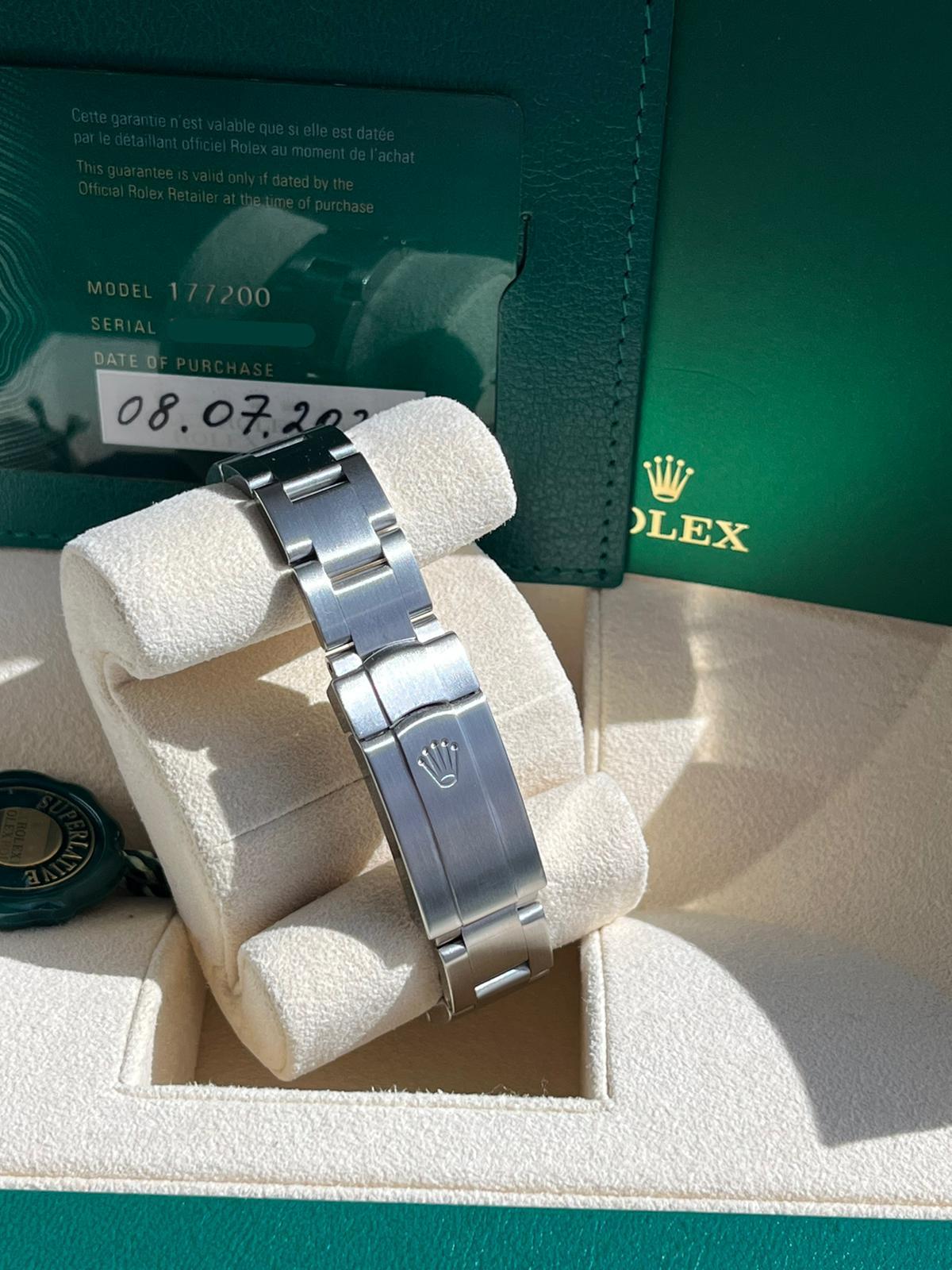 Rolex Oyster Perpetual 31mm Maxi Arabic Dial Automatic Montre pour femmes 177200 en vente 8