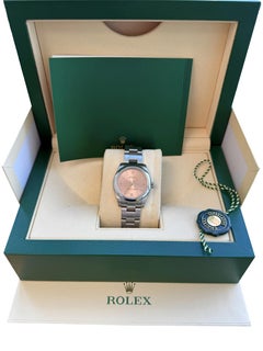 Rolex Oyster Perpetual 31mm Midsize Steel Pink Dial Ladies Watch 177200