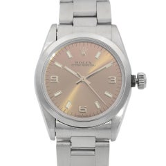 Rolex Oyster Perpetual Steel Bronze Dial Automatic Ladies Watch 67480