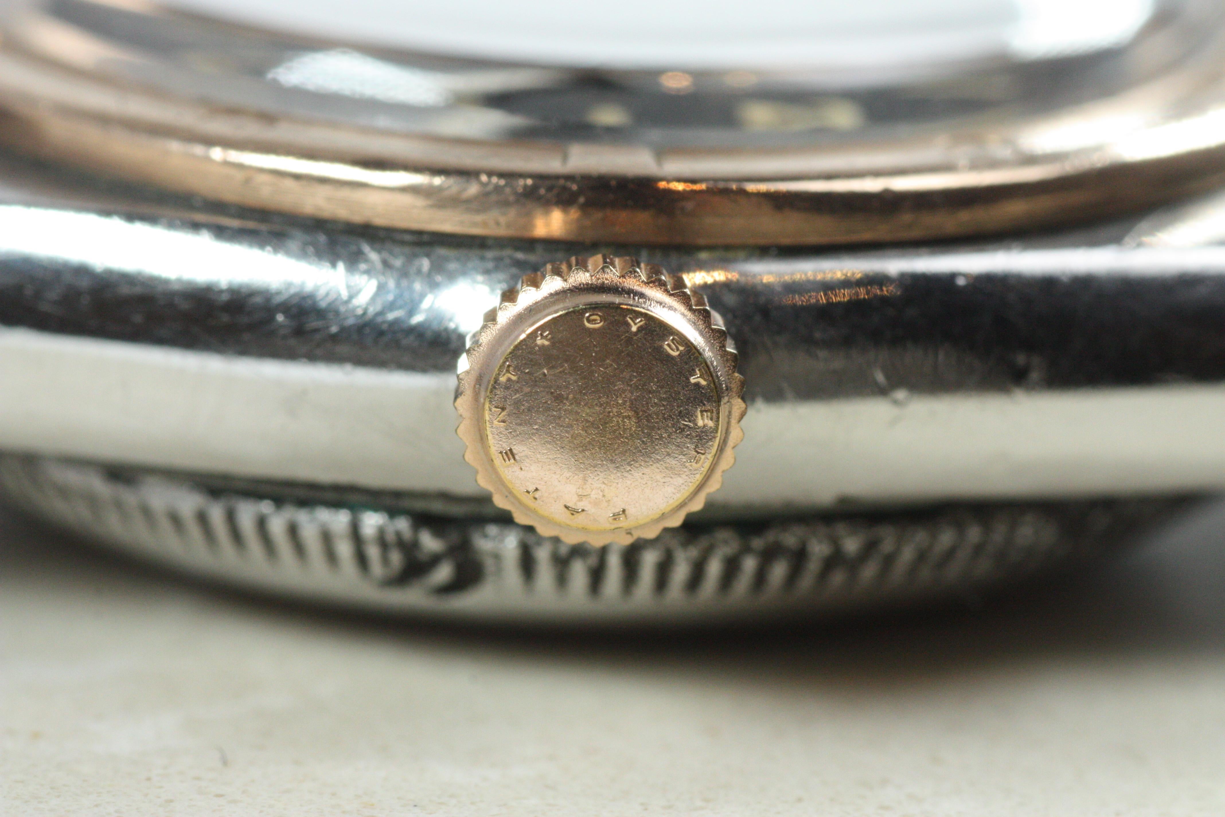 Rolex Oyster Perpetual 3372 Blasenrücken-Armbanduhr, Stahl 18K Roségold ca. 1940er Jahre im Angebot 2