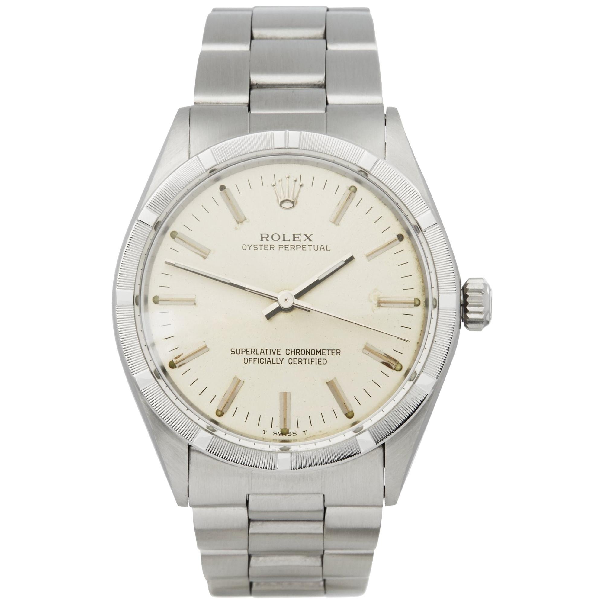 Rolex Oyster Perpetual 34 1007 Unisex Stainless Steel Watch