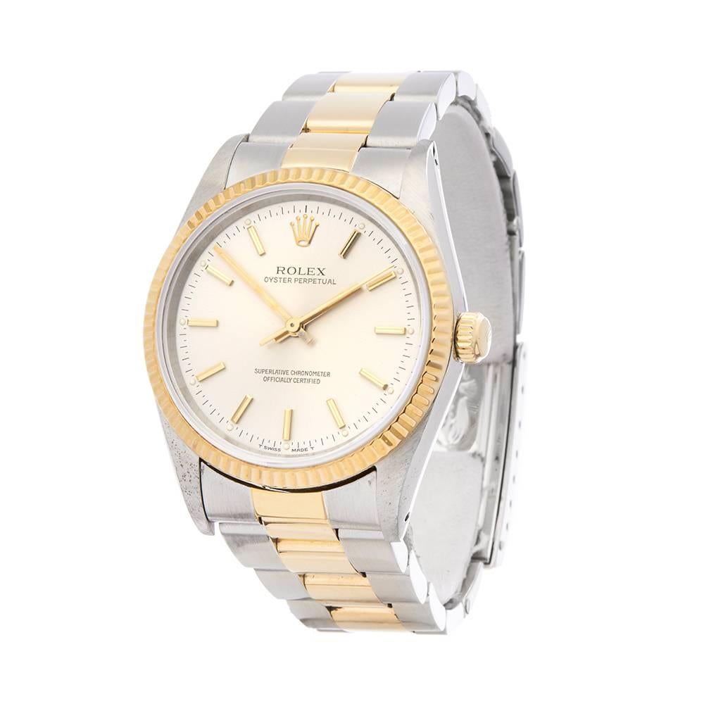 Ref: W5038
Manufacturer: Rolex
Model: Oyster Perpetual
Model Ref: 14233
Age: 
Gender: Unisex
Complete With: Xupes Presenation Pouch
Dial: Silver Baton
Glass: Sapphire Crystal
Movement: Automatic
Water Resistance: To Manufacturers