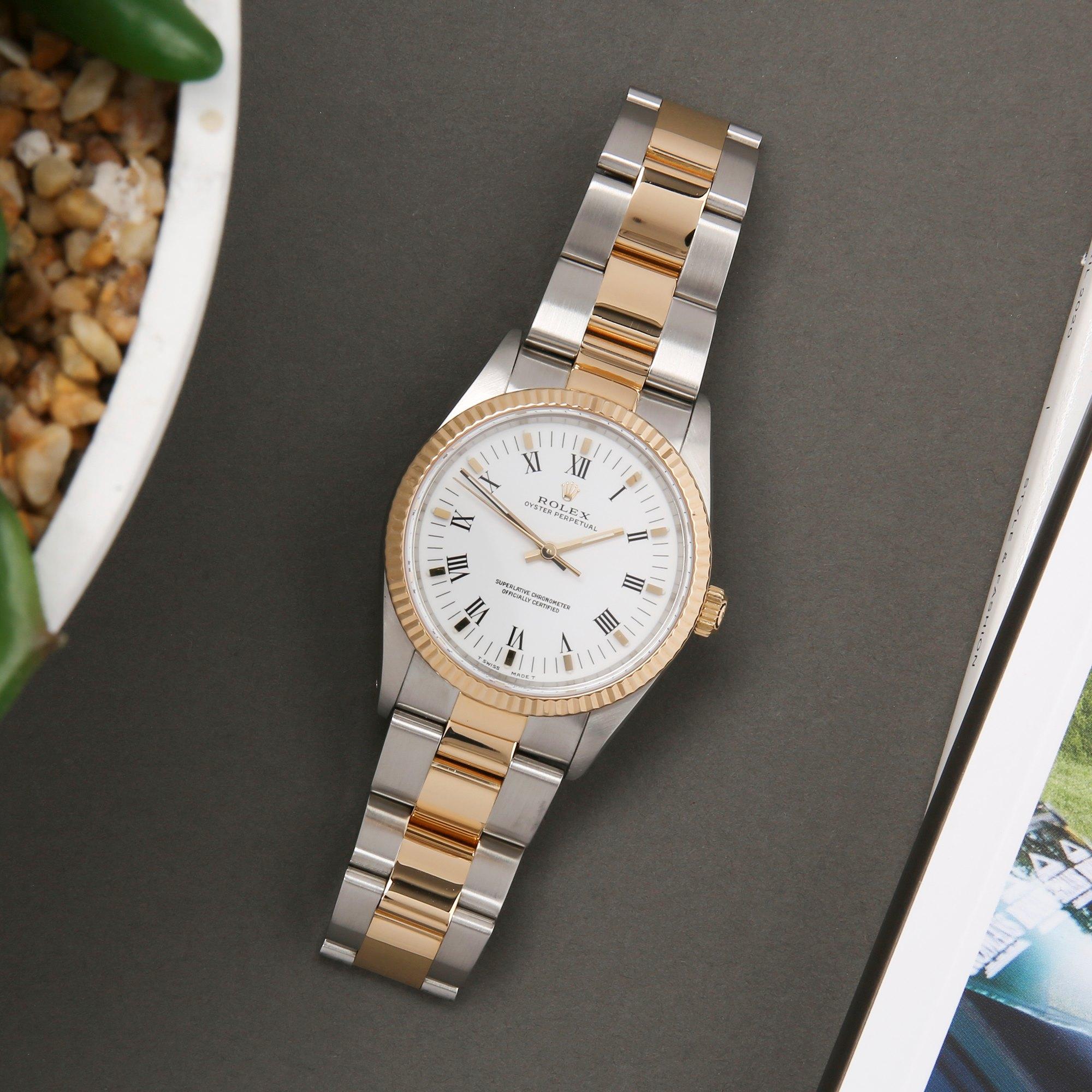 Rolex Oyster Perpetual 34 14233 Unisex Stainless Steel and Yellow Gold Watch 7