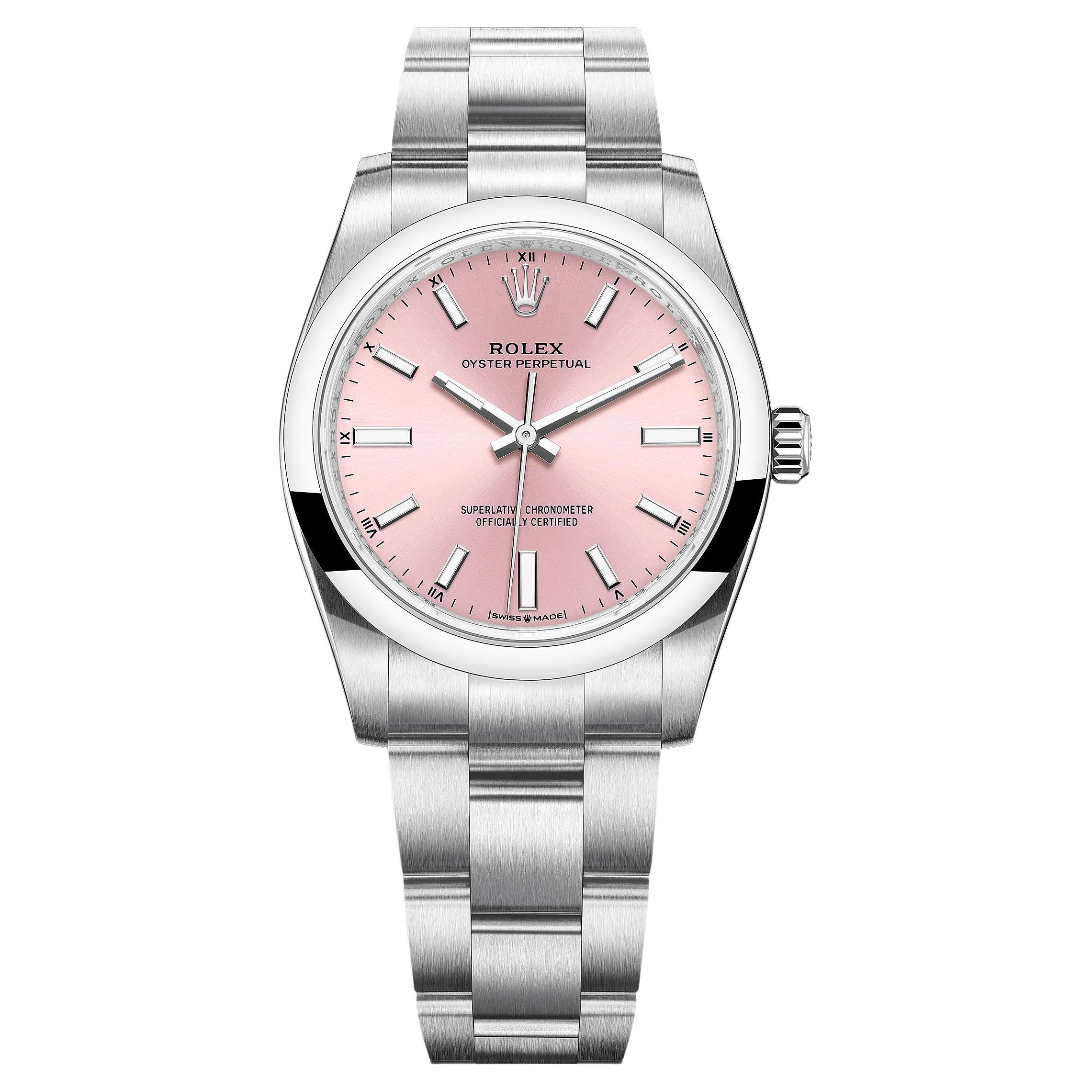 Rolex Oyster Perpetual 2022 Pink Dial 124200 Unworn  Watch Complete For Sale