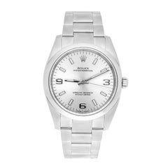 Rolex Oyster Perpetual 34mm 114200 Stainless Steel Watch Silver Index Dial