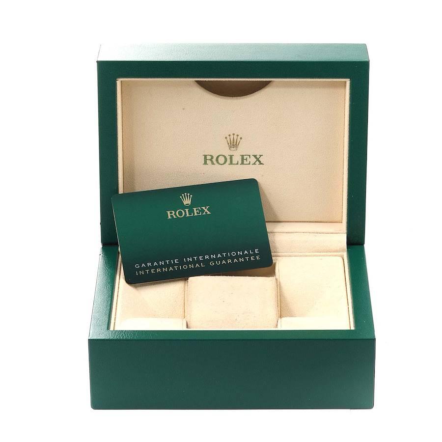 Rolex Oyster Perpetual Schwarzes Zifferblatt Stahl Unisex-Uhr 124200 Box Card im Angebot 9