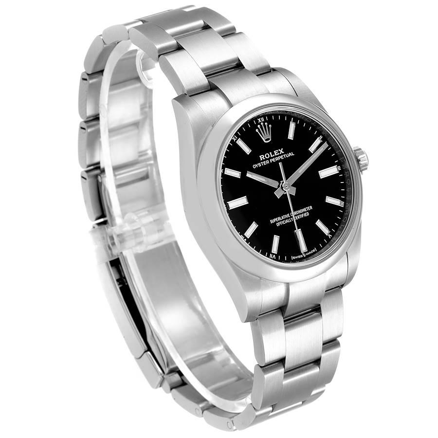Rolex Oyster Perpetual Black Dial Steel Watch 124200 Unworn In Excellent Condition In Atlanta, GA