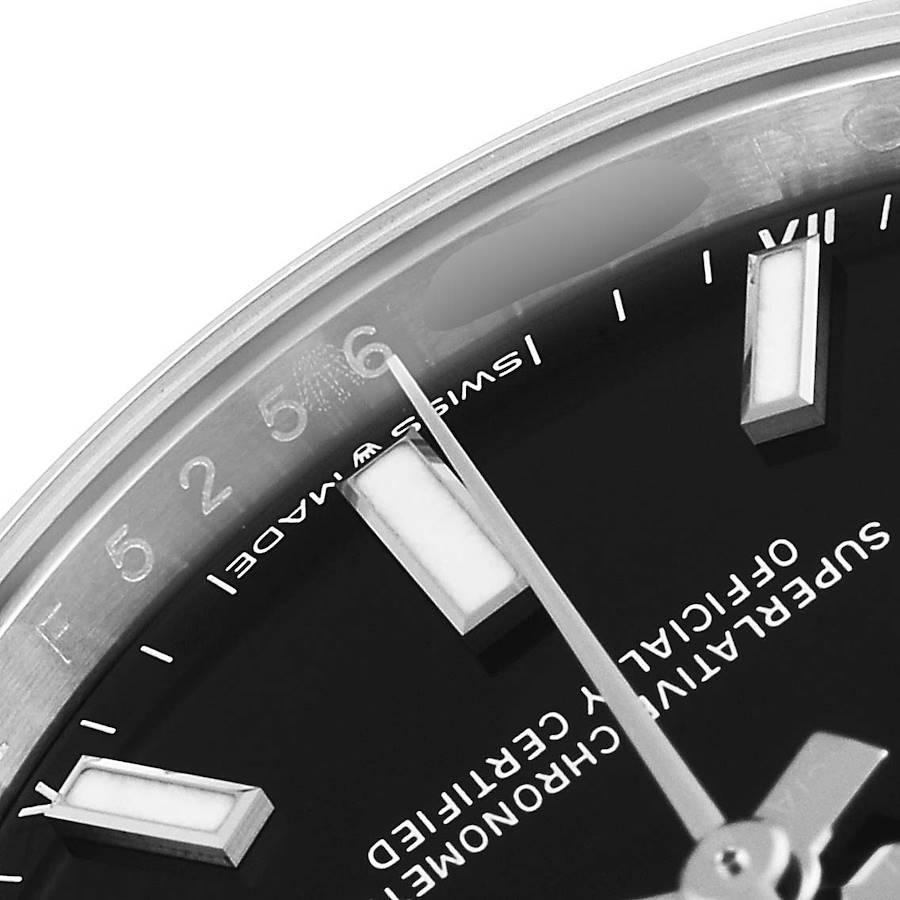 Rolex Oyster Perpetual Black Dial Steel Watch 124200 Unworn For Sale 2