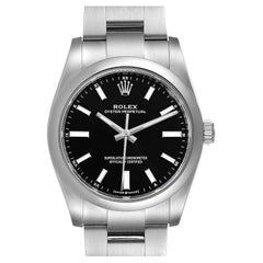 Rolex Oyster Perpetual 34mm Black Dial Steel Watch 124200 Unworn