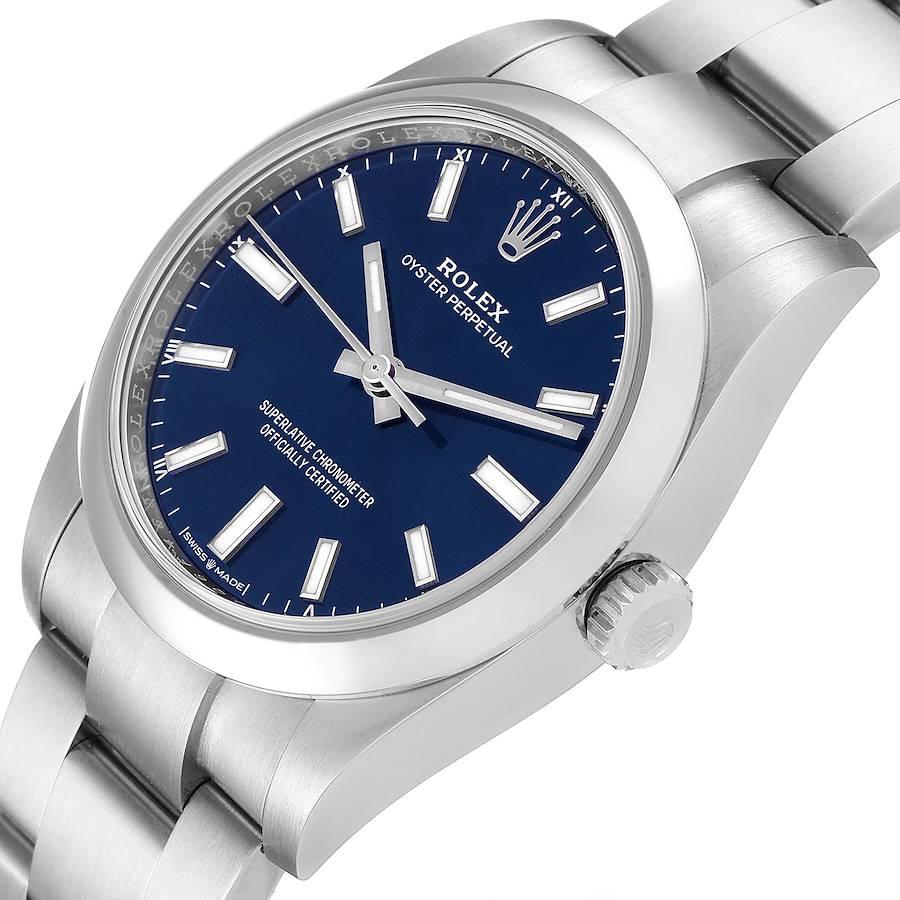 Rolex Oyster Perpetual Blue Dial Steel Mens Watch 124200 Unworn 1