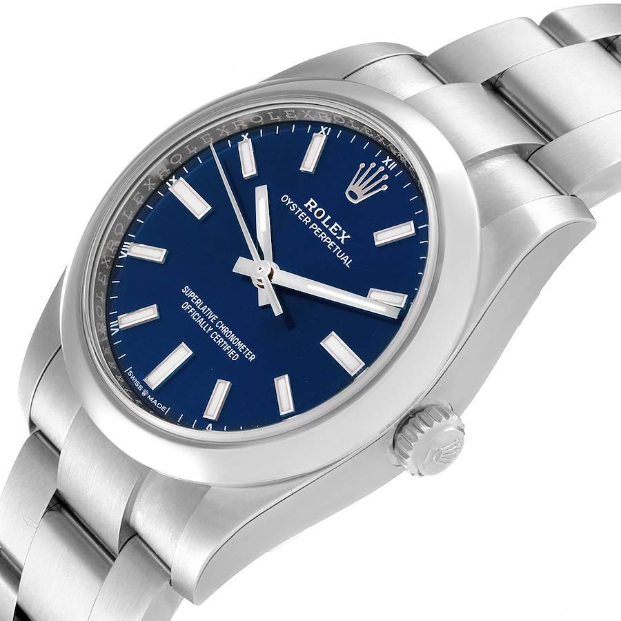 Rolex Oyster Perpetual Blue Dial Steel Mens Watch 124200 Unworn 1