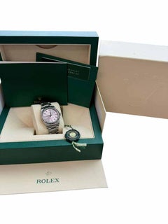 Rolex Oyster Perpetual 34mm Pink Dial Stainless Steel Men's Watch 124200