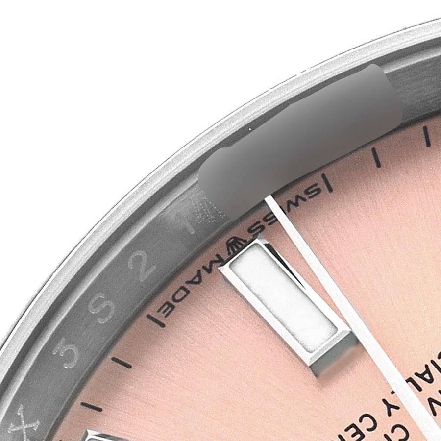 Rolex Oyster Perpetual Pink Dial Steel Mens Watch 124200 Unworn For Sale 1