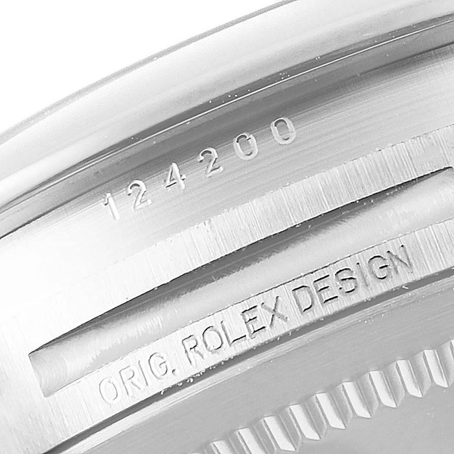 Rolex Oyster Perpetual Silver Dial Steel Mens Watch 124200 Unworn For Sale 3