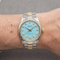 Rolex Oyster Perpetual 34mm Steel and 18k Gold Tiffany & Co. Dial Watch