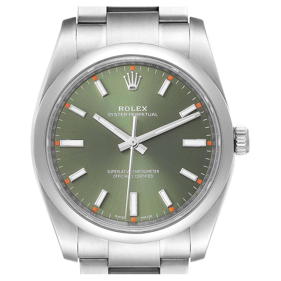 rolex oyster perpetual olive green