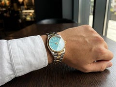 Rolex Oyster Perpetual 34mm Tiffany & Co Dial 18K Gold Steel Vintage Watch