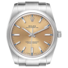 Rolex Oyster Perpetual White Grape Dial Steel Mens Watch 114200 Unworn