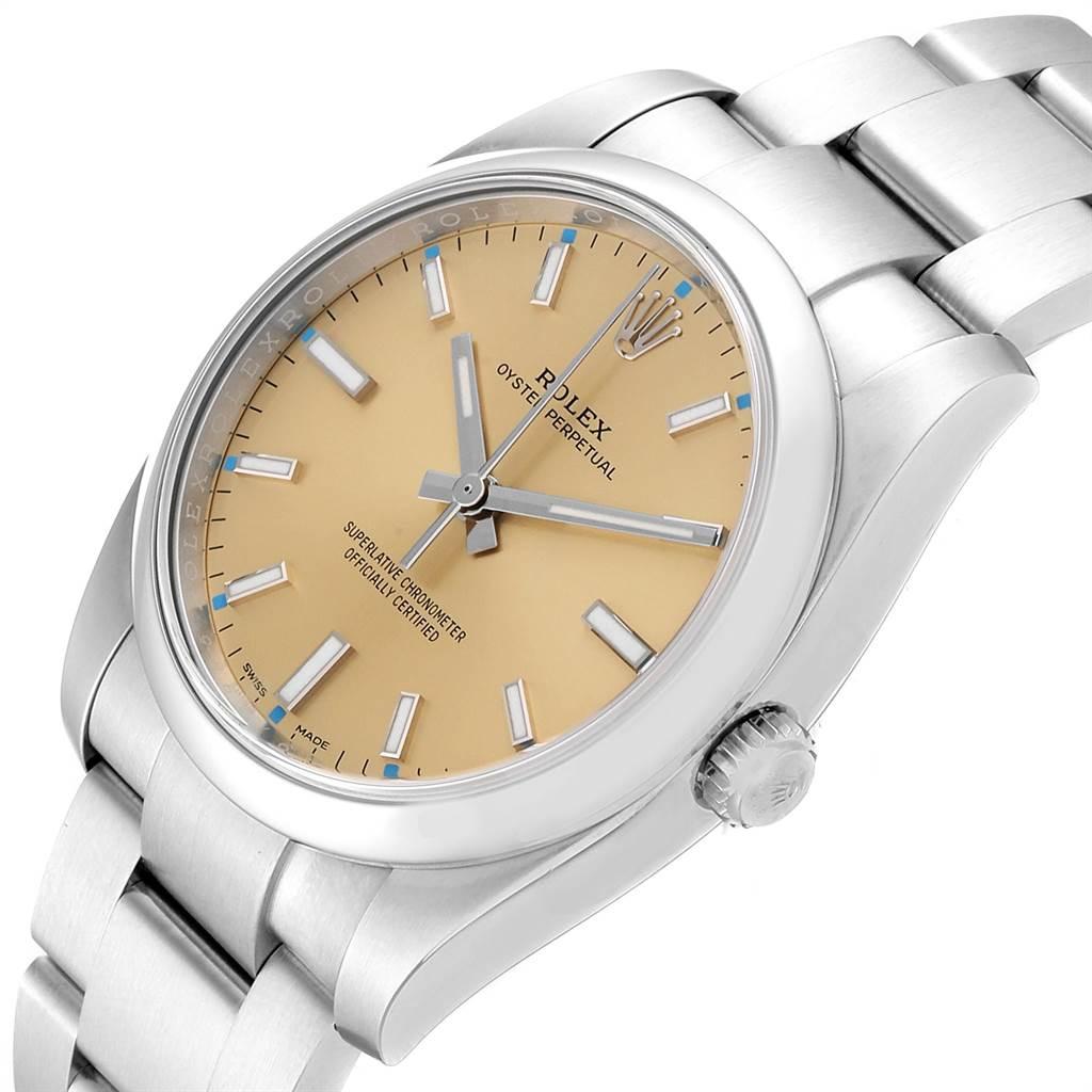 Rolex Oyster Perpetual White Grape Dial Steel Watch 114200 Unworn In Excellent Condition In Atlanta, GA