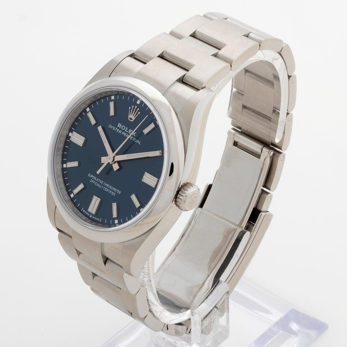 Rolex Oyster Perpetual 36' 126000, Blue Dial, Full Set, Outstanding Condition In Excellent Condition In Canterbury, GB