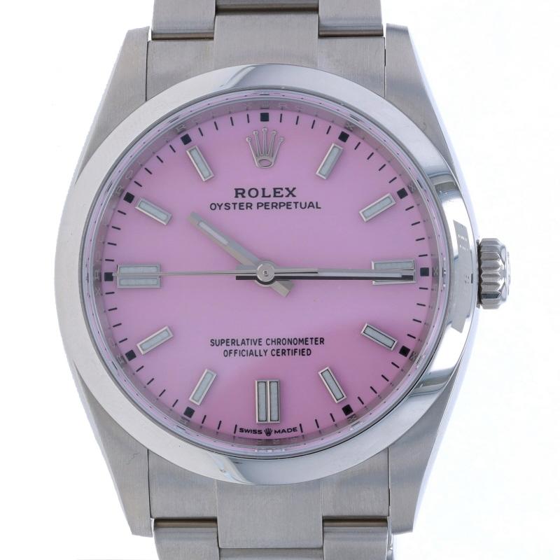 Marca: Rolex
Model No: Oyster Perpetual 36
Model No.: 126000
Movimiento: Automático
Garantía: Fabricante 5 años
Año: 2022
Fabricante del movimiento: Suizo
Color de la esfera: Rosa caramelo

Contenido metálico: Acero inoxidable

Tipo de cierre: