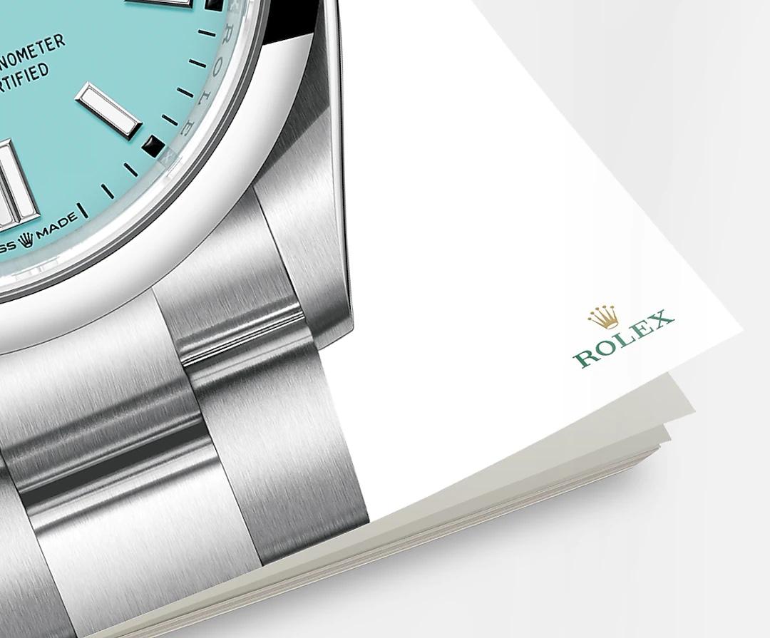 Rolex Oyster Perpetual Türkis Blau Tiffany Zifferblatt 126000 Ungetragene Uhr 2021 im Zustand „Neu“ im Angebot in New York, NY