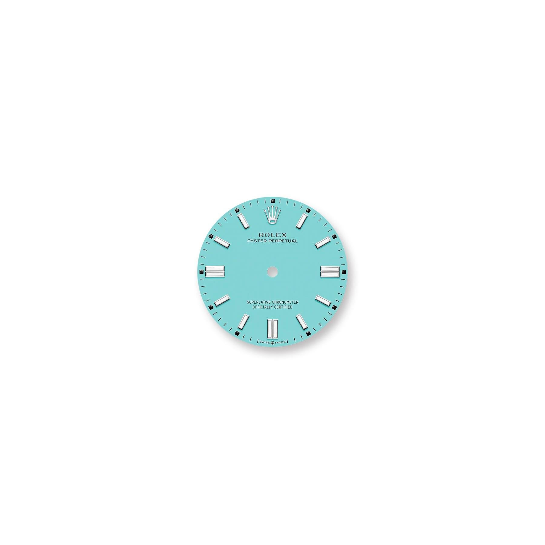 Rolex Oyster Perpetual Türkis Blau Tiffany Zifferblatt 126000 Ungetragene Uhr 2021 für Damen oder Herren im Angebot