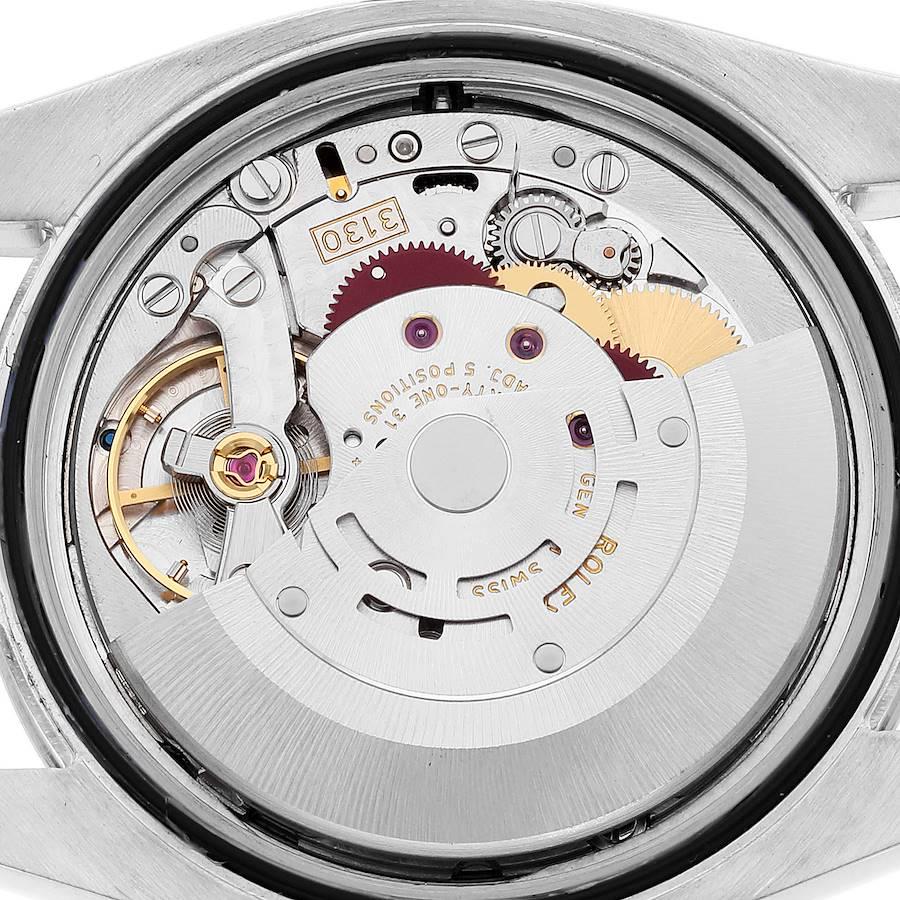 Rolex Oyster Perpetual 36 Rosa Baton Schwarzes Zifferblatt Stahluhr 116000 Box Card im Angebot 4