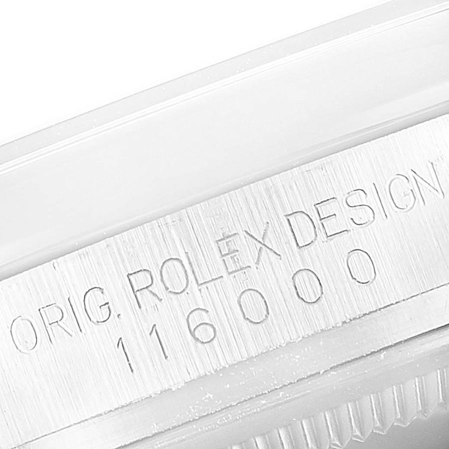 Rolex Oyster Perpetual 36 Silber Zifferblatt Stahl Herrenuhr 116000 Box Card im Angebot 4