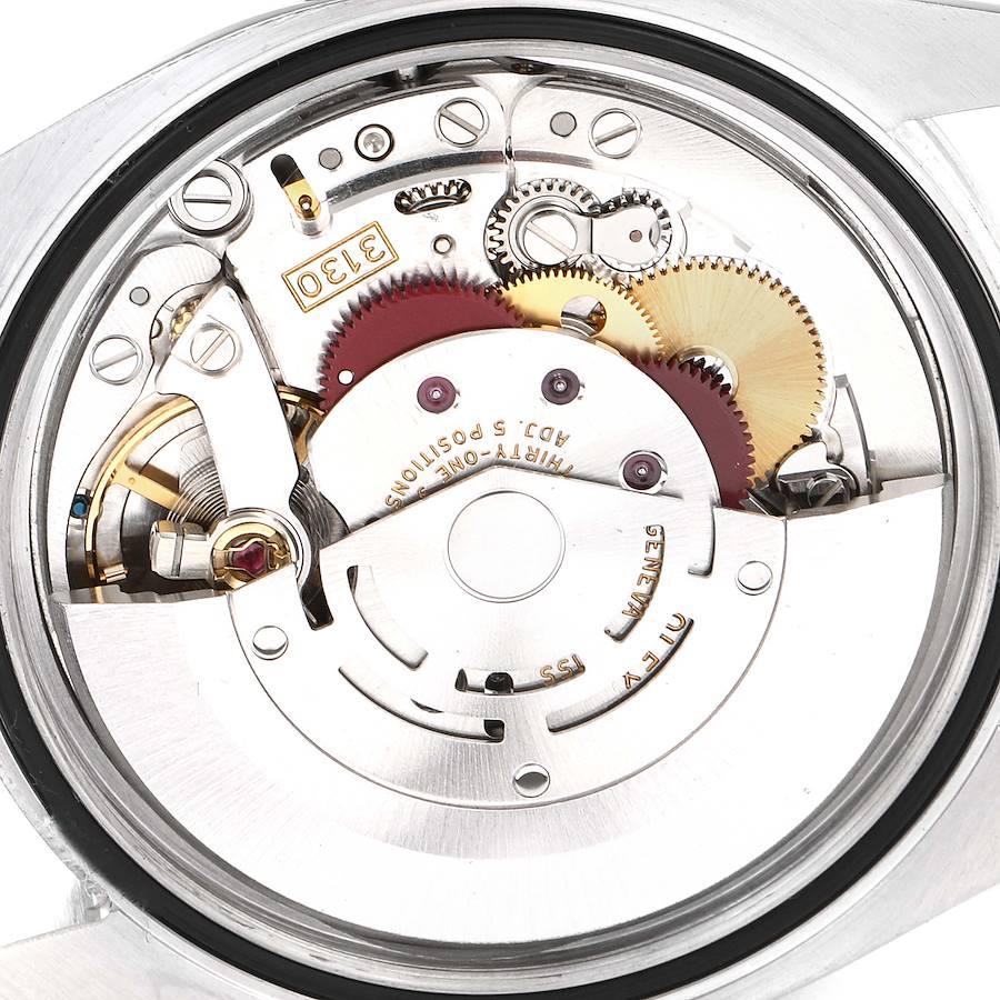 Rolex Oyster Perpetual 36 Silber Zifferblatt Stahl Herrenuhr 116000 Box Card im Angebot 5