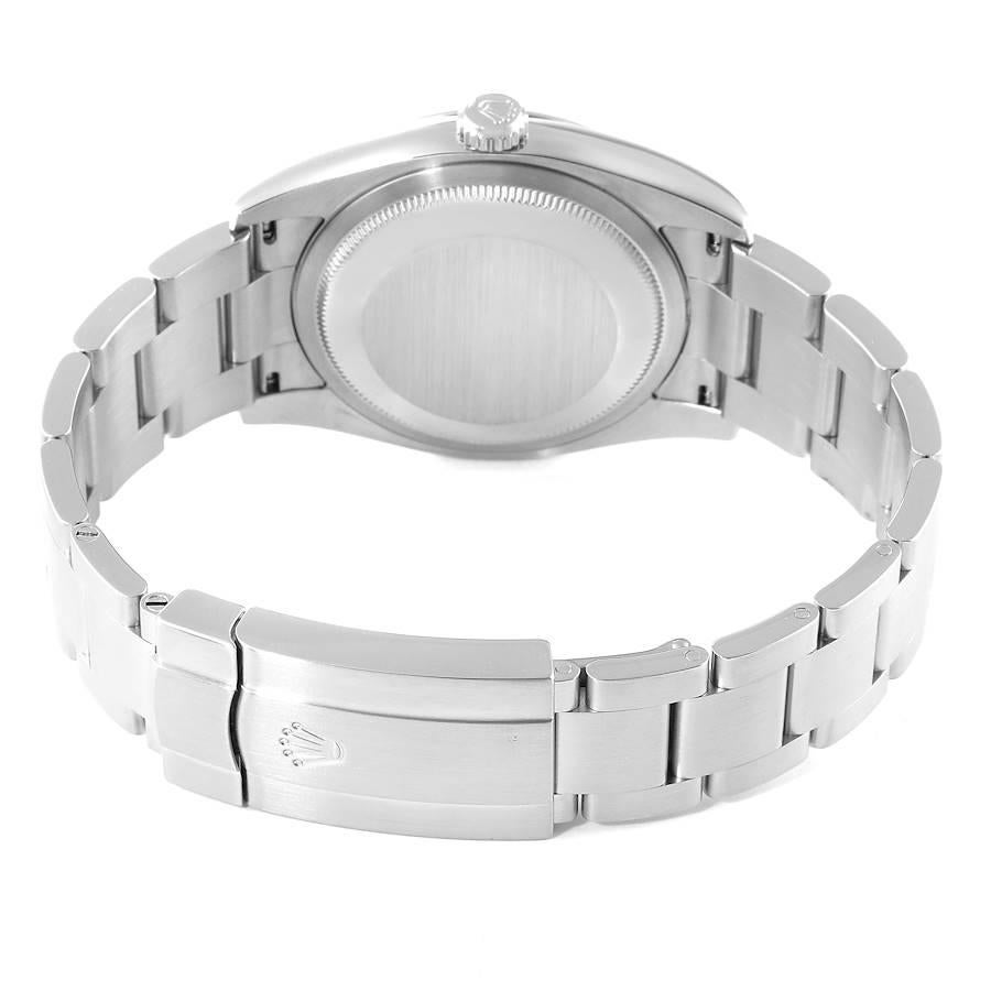 Rolex Oyster Perpetual 36 Silber Zifferblatt Stahl Herrenuhr 116000 Box Card im Angebot 6