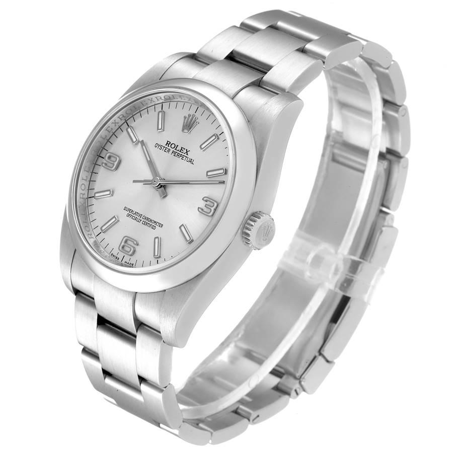Men's Rolex Oyster Perpetual 36 Silver Dial Steel Mens Watch 116000 For Sale
