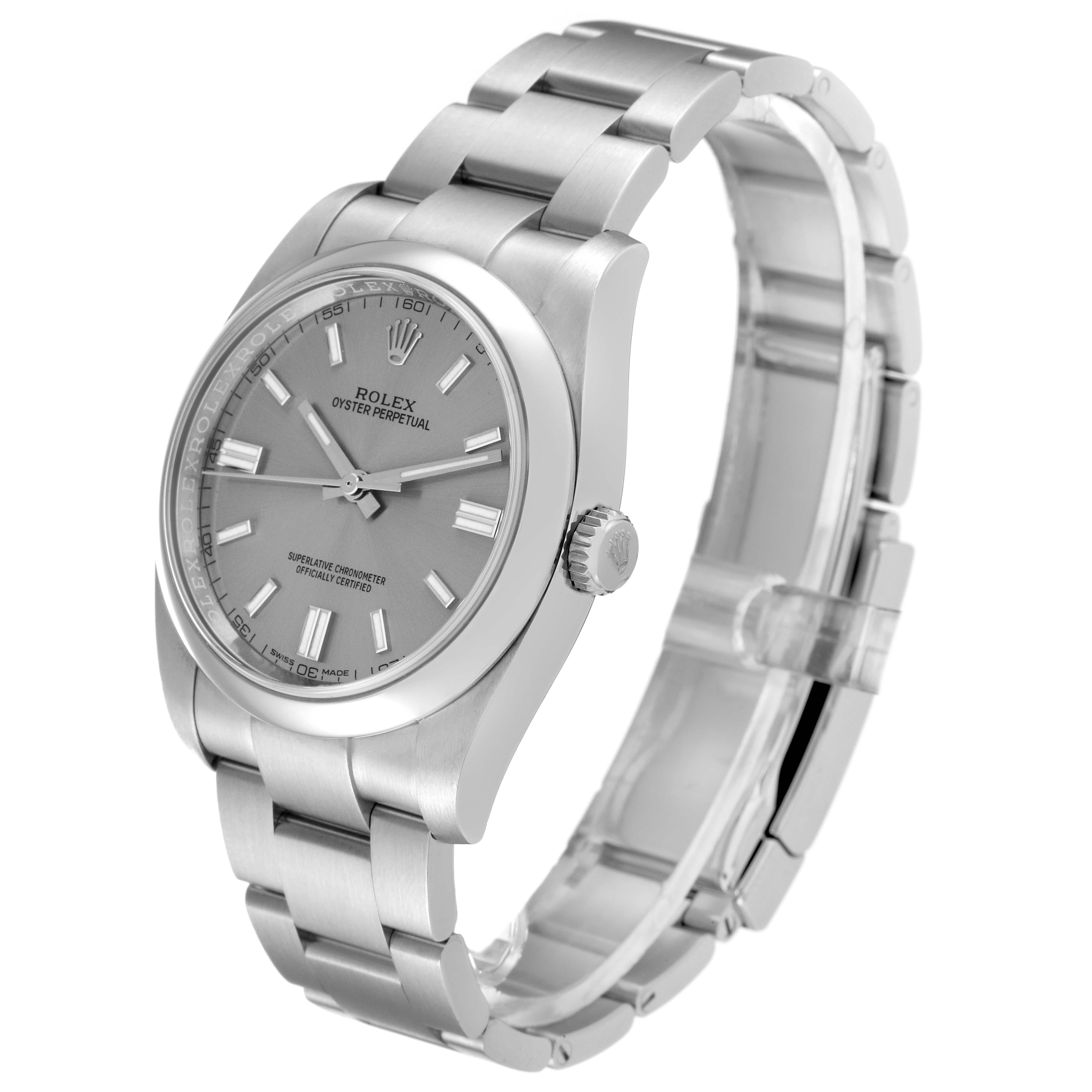 Women's Rolex Oyster Perpetual 36 Silver Dial Steel Mens Watch 116000