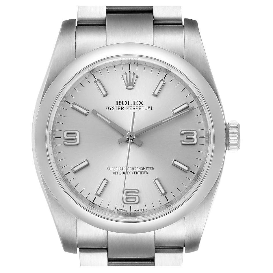 Rolex Oyster Perpetual 116000, Silver Dial, Certified and Warranty at 1stDibs | rolex 116000 silver