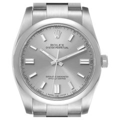 Rolex Oyster Perpetual 36 Silver Dial Steel Mens Watch 116000