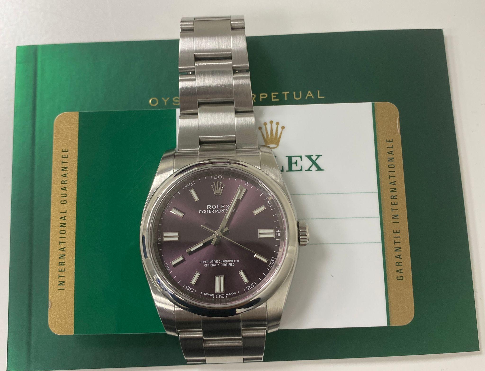 rolex oyster perpetual 36 on wrist