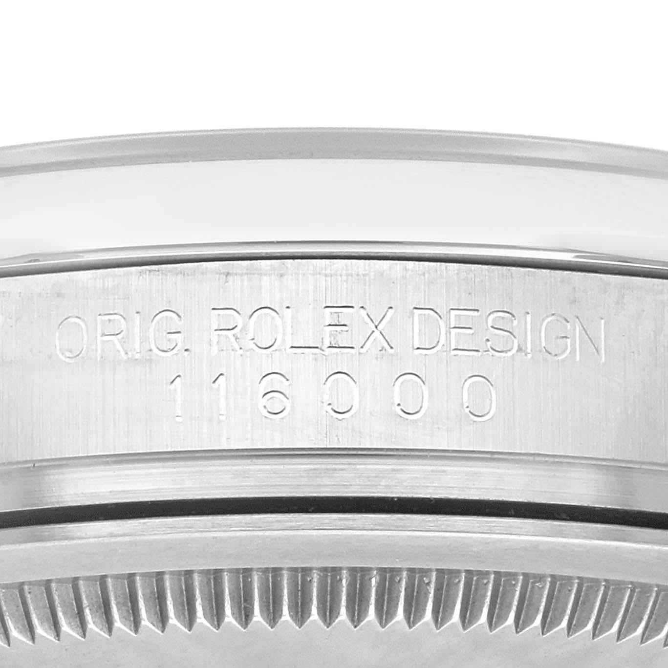 Rolex Oyster Perpetual 36 Blanc Cadran Grape Montre en acier pour hommes 116000 Boîte Card Excellent état - En vente à Atlanta, GA
