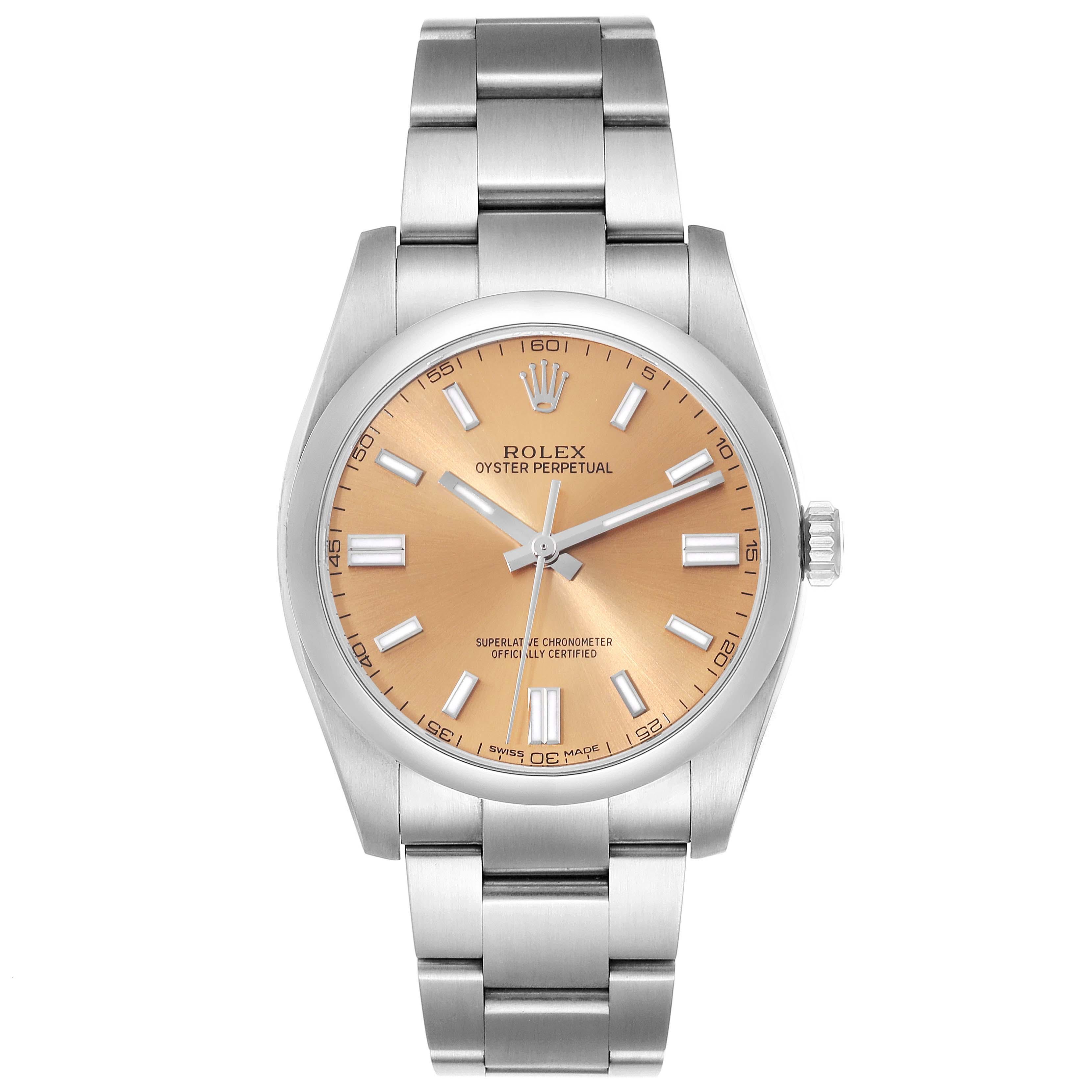Rolex Oyster Perpetual 36 White Grape Dial Steel Mens Watch 116000 Box Card For Sale 5