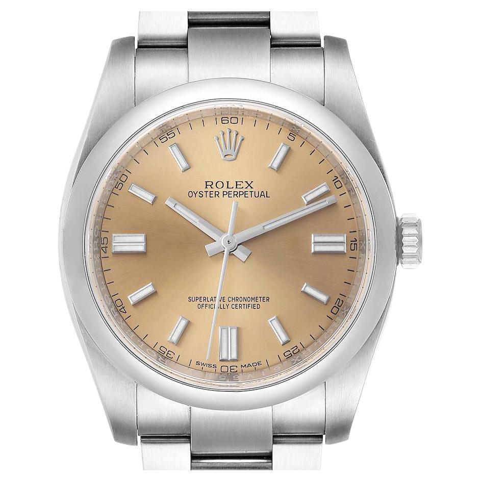 Rolex Oyster Perpetual 36 White Grape Dial Steel Mens Watch 116000 Box Card