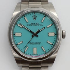Rolex Oyster Perpetual 36mm Aftermarket Turquoise Dial Automatic Watch 116000