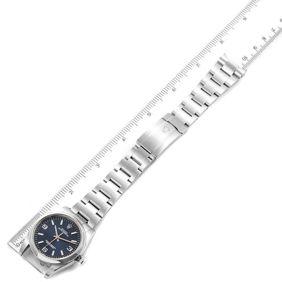 Rolex Oyster Perpetual Blue Dial Steel Mens Watch 116000 For Sale 6