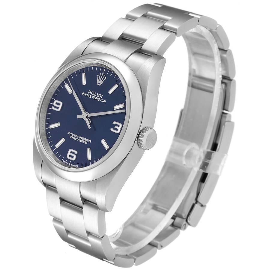 Men's Rolex Oyster Perpetual Blue Dial Steel Mens Watch 116000