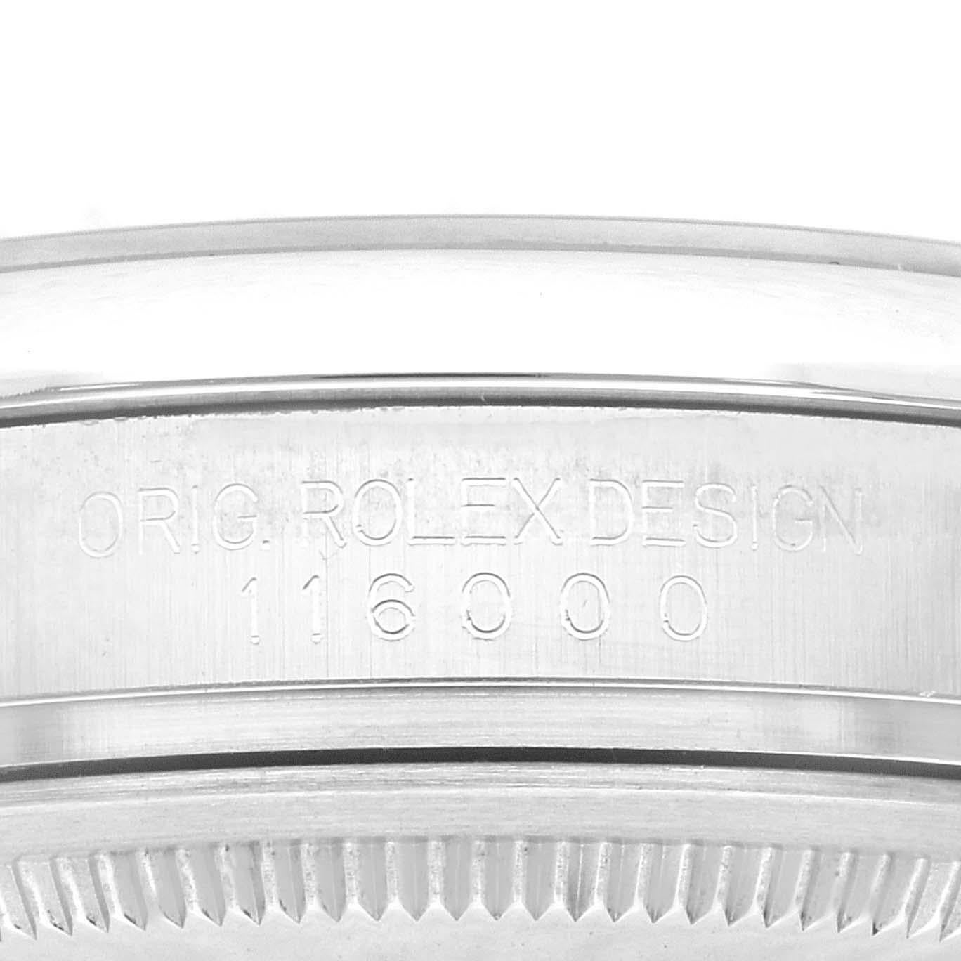 Men's Rolex Oyster Perpetual 36mm Blue Dial Steel Mens Watch 116000