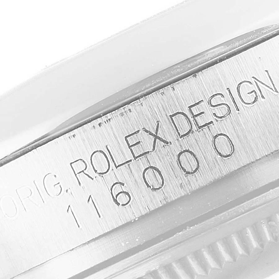 Rolex Oyster Perpetual Blue Dial Steel Mens Watch 116000 For Sale 3